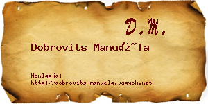 Dobrovits Manuéla névjegykártya